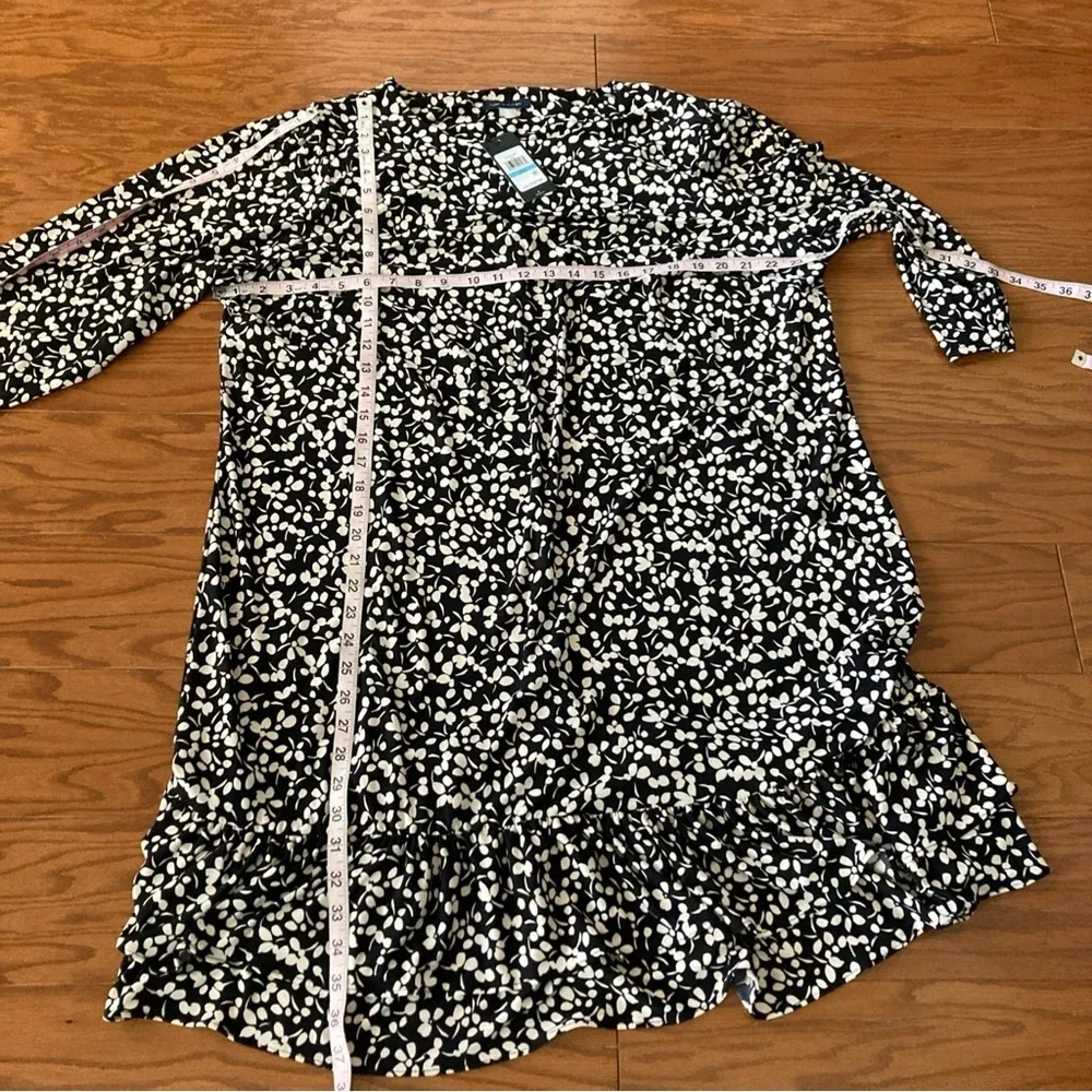 Tommy Hilfiger Women's Floral Print Shift Dress with Hem Ruffle size 20W NWT